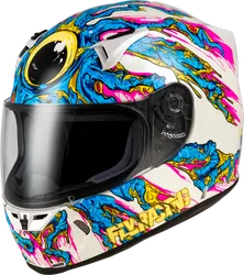 Fly Racing Adult Unisex Revolt Space Creep Helmet Full Face Street XS Blue White Pink