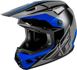 Fly Racing Adult Unisex Kinetic Crest Helmet MX Full Face M Gray Black Blue