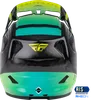 Fly Racing Adult Unisex Werx-R Carbon Helmet Full Face XL Teal Fluorescent Yellow