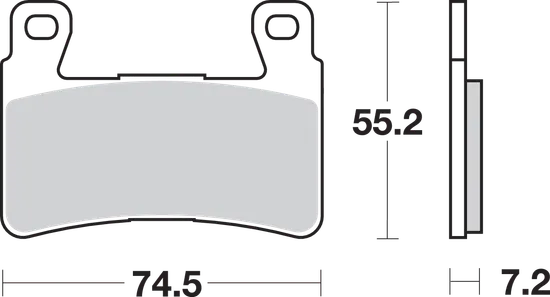 SBS Racing Dual Carbon Front Brake Pad Pair