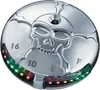 Kuryakyn Zombie Chrome LED Gas Petrol Fuel Battery Gauge