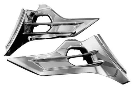 Kuryakyn Chrome Louvered Battery Box Covers Pair