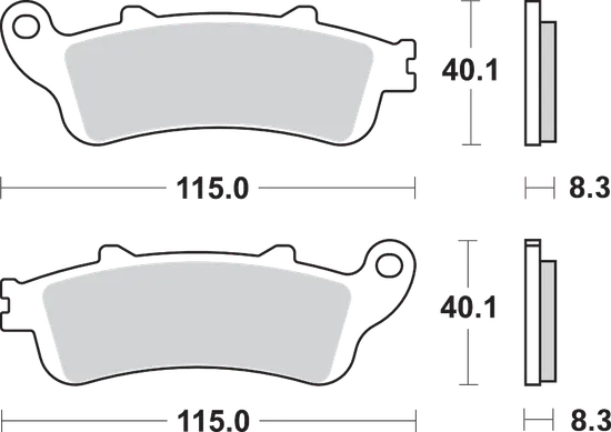 SBS Sintered Rear Brake Pad Pair