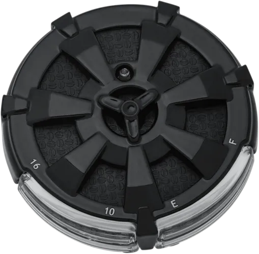 Kuryakyn Alley Cat Black LED Gas Petrol Fuel Battery Gauge 3in.