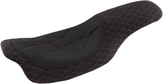 Mustang Black Red Diamond Stitch Revere Journey 1 Pc Seat