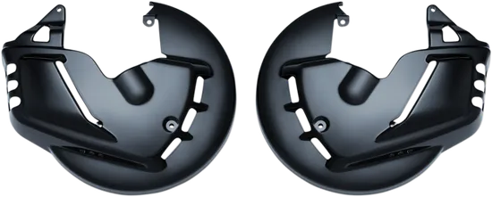 Kuryakyn Gloss Black Front Disc Brake Rotor Guards Covers Pair