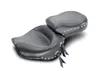 Mustang Black Studded 2 Up Wide Touring 1pc Seat
