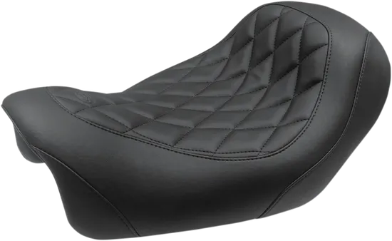 Mustang Black Diamond Stitch Wide Solo Seat