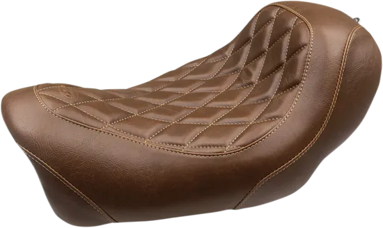 Mustang Brown Diamond Stitch Wide Tripper Solo Driver Seat