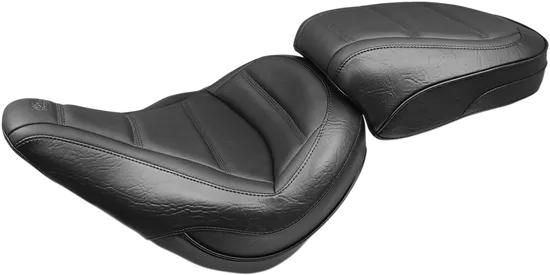 Mustang Black Tuck Roll Standard Touring Solo Driver Seat