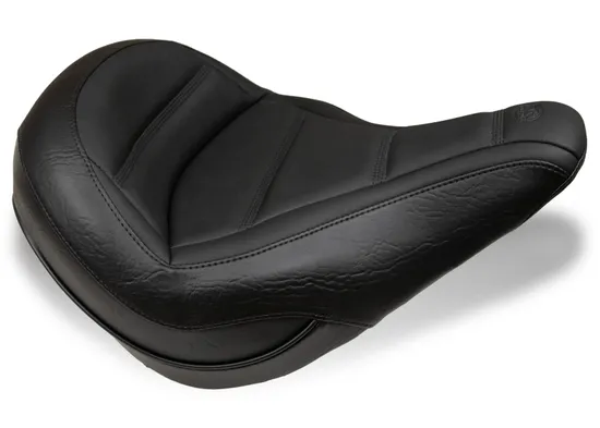 Mustang Black Tuck Roll Standard Touring Solo Driver Seat