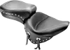 Mustang Black Studded 2Up Wide Touring 1Pc Seat w Conchos