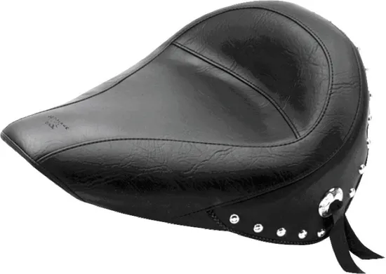 Mustang Black Studded Touring Solo Seat w Conchos