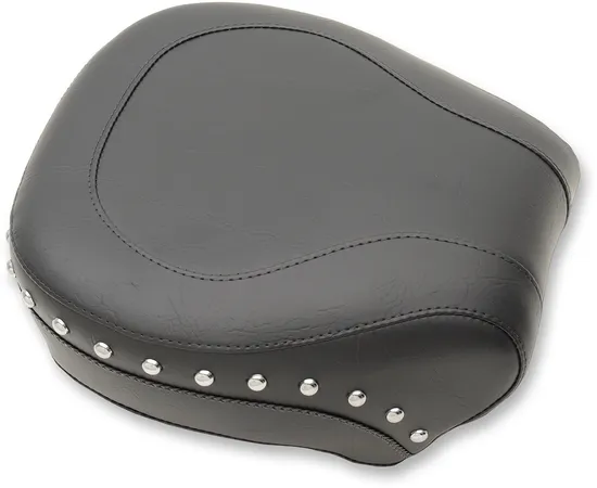 Mustang Black Studded Wide Touring Passenger Pillion Seat