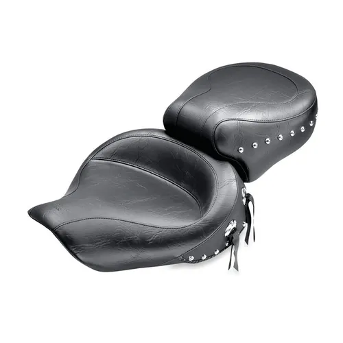 Mustang Black 2 Up Wide Touring 1pc Seat