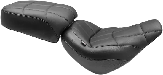 Mustang Black Cube Stitch Touring Solo Driver Seat