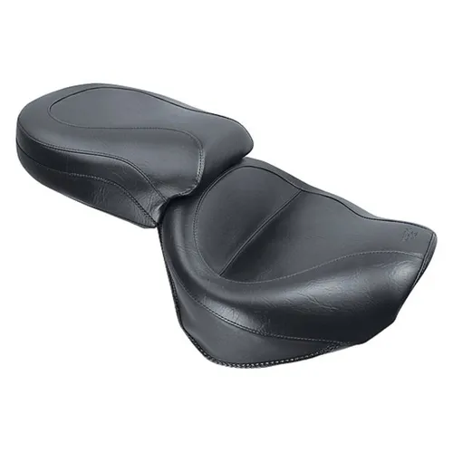 Mustang Black Vintage 2 Up Wide Touring 2pc Seat