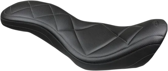 Mustang Black Carbon Gunmetal Stitch Super Tripper 1 pc Seat