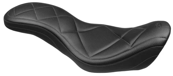 Mustang Black Carbon Gunmetal Stitch Super Tripper 1 pc Seat