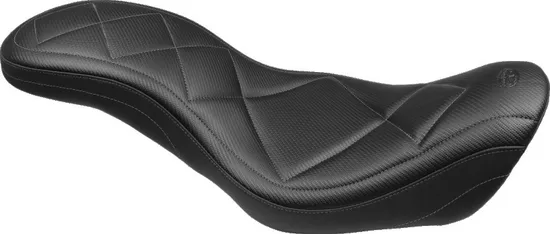 Mustang Black Carbon Gunmetal Stitch Super Tripper 1 pc Seat
