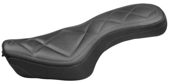 Mustang Black Carbon Gunmetal Stitch Super Tripper 1pc Seat