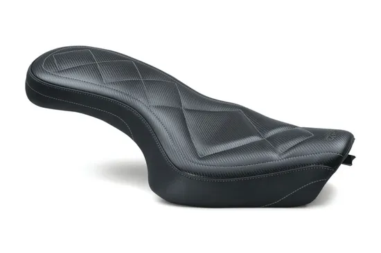 Mustang Black Carbon Gunmetal Stitch Super Tripper 1pc Seat