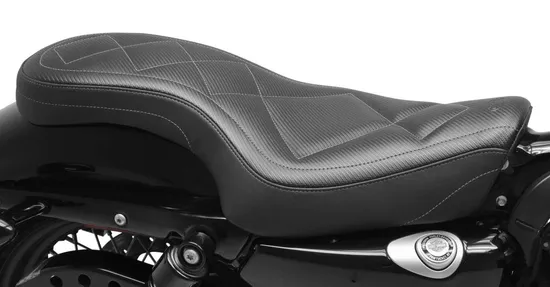 Mustang Black Carbon Gunmetal Stitch Super Tripper 1pc Seat