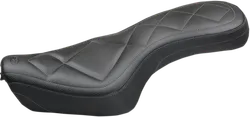 Mustang Black Carbon Gunmetal Stitch Super Tripper 1pc Seat