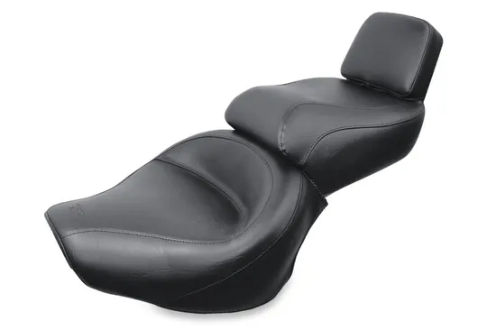 Mustang Black Vintage 2 Up Wide Touring 1pc Seat