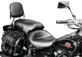 Mustang Black Studded 2 Up Wide Touring 1pc Seat 2