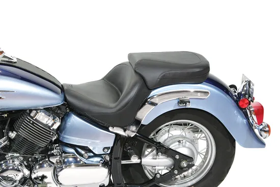 Mustang Black Vintage 2 Up Wide Touring 1pc Seat