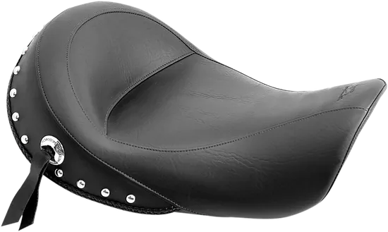 Mustang Black Studded Touring Solo Seat w Conchos