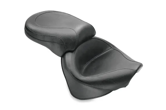Mustang Black Vintage 2 Up Wide Touring 2pc Seat