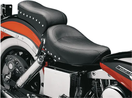 Mustang Black Studded Touring 1pc Seat w Conchos