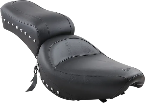 Mustang Black Studded Touring 1pc Seat w Conchos