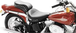 Mustang Black Studded Touring 1pc Seat w Conchos