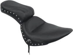 Mustang Black Studded Touring 1pc Seat w Conchos