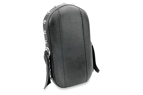 Mustang Black Studded Medallion Style Sissy Bar Pad 6.5" x 11"