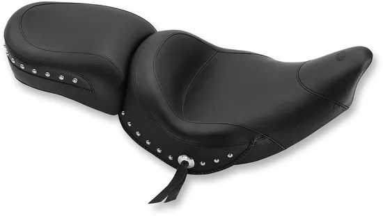 Mustang Black Studded Touring Solo Seat w Conchos