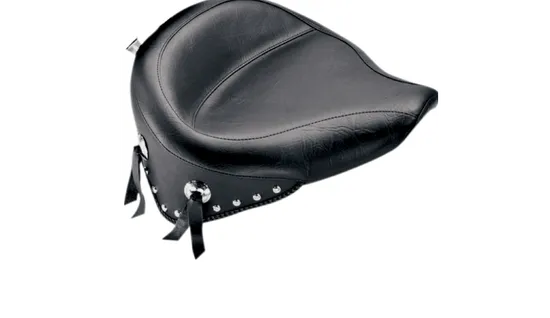Mustang Black Studded Wide Touring Solo Seat Conchos