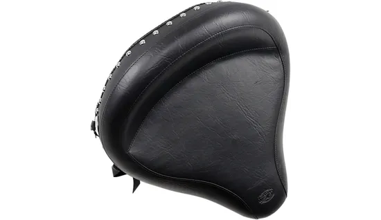 Mustang Black Studded Wide Touring Solo Seat Conchos