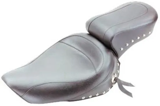 Mustang Black Studded Touring 1pc Seat w Conchos