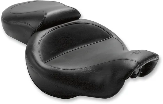 Mustang Black 2 Up Wide Touring 1pc Seat