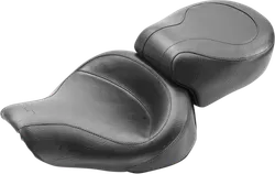 Mustang Black Vinyl 2 Up Wide Touring 1pc Seat