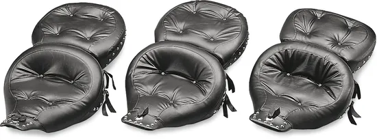 Mustang Black Studded Regal 2 Up Wide Touring 1pc Seat