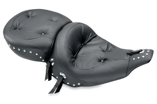 Mustang Black Studded Regal 2 Up Wide Touring 1pc Seat