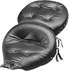 Mustang Black Studded Regal 2 Up Wide Touring 1pc Seat