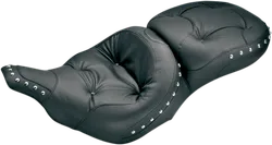 Mustang Black Studded Regal 2 Up Wide Touring Seat