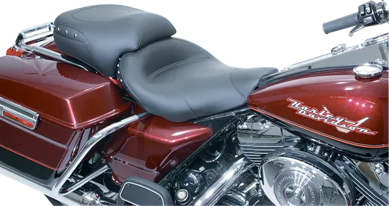 Mustang Black Pearl Studded Touring Solo Driver Seat