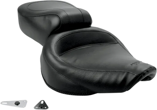 Mustang Black  2 Up Wide Touring 1pc Seat